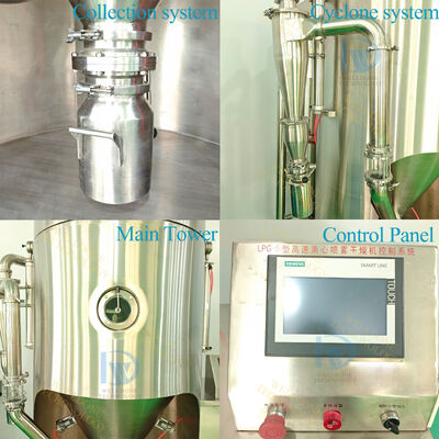 LPG-5 Лабораторная мини-вакуумная распылительная сушилка с низкой температурой, объемом 5 литров и контролем температуры 30~300℃ для испарения 1 кг/ч